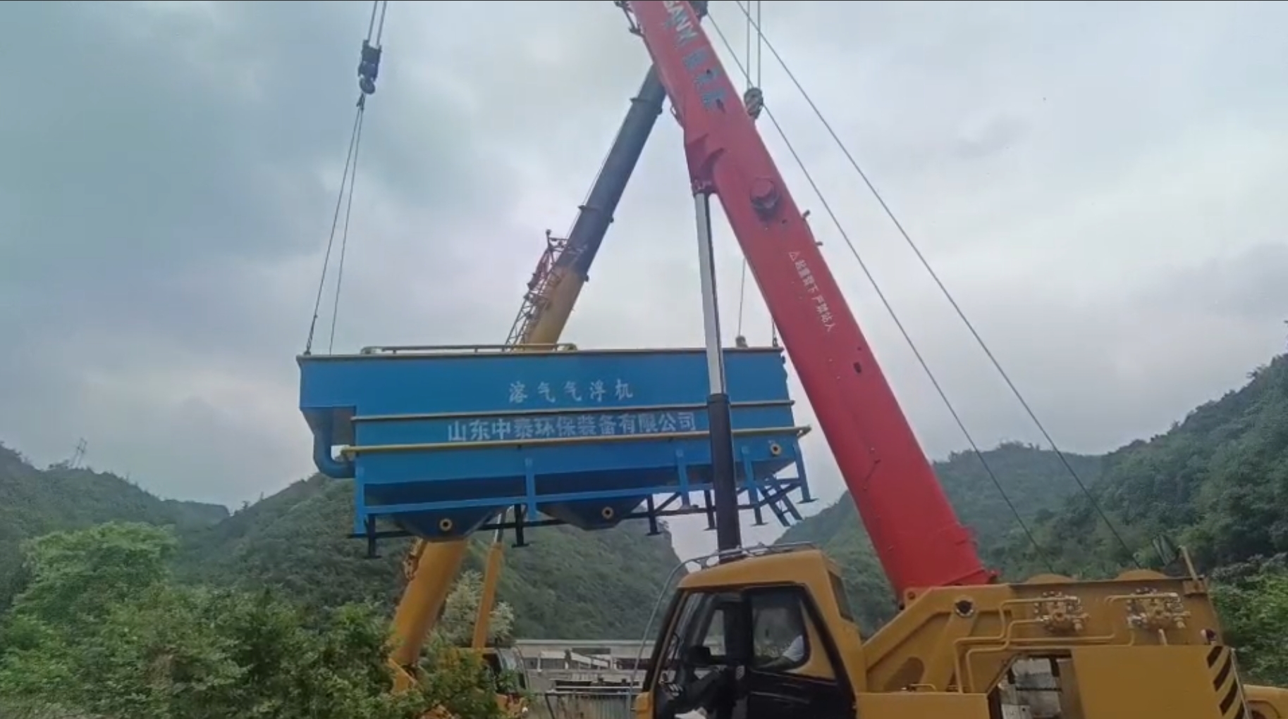 氣浮機，高效氣浮機，溶氣氣浮機，氣浮機安裝現(xiàn)場
